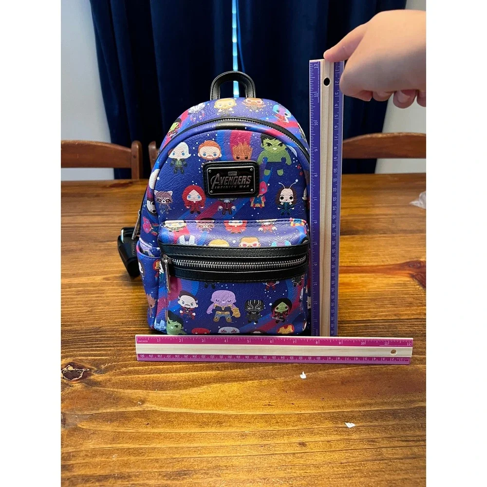 Loungefly Marvel Avengers Mini Backpack Purple Chibi Print Excellent